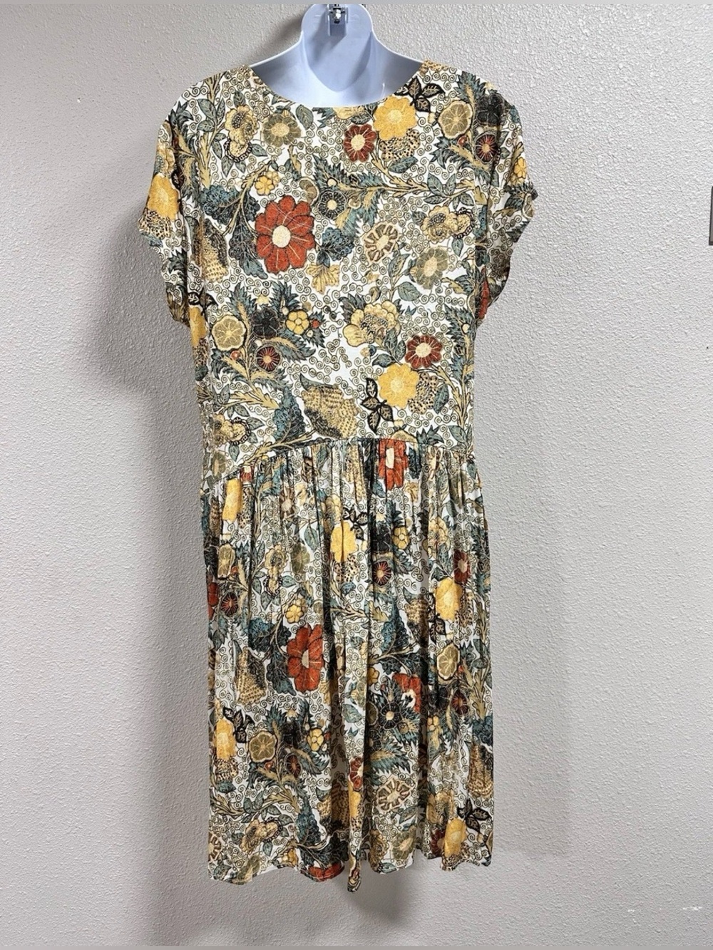 Peruvian Connection Womens Akiko Beeswax Short Streatchy Short Sleeve Dress XL - Picture 5 of 14
